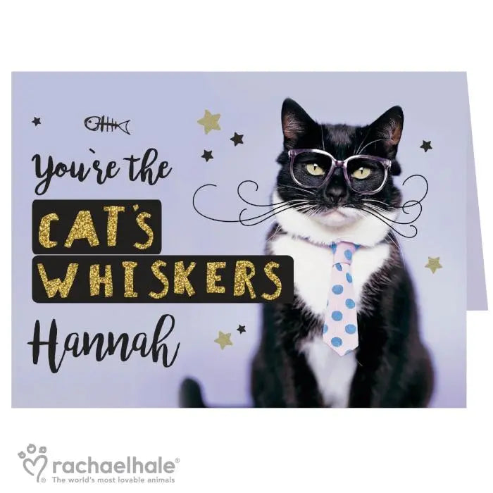 Personalised Rachael Hale You're the Cat's Whiskers Card - Greeting Cards at Gift Moments