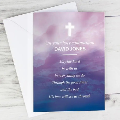 Personalised In Loving Memory Cross Card - Greeting Cards at Gift Moments