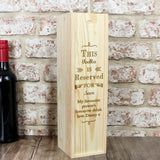 Personalised Wooden Wine Bottle Gift Box - Barware at Gift Moments