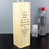 Personalised Wooden Wine Bottle Gift Box - Barware at Gift Moments