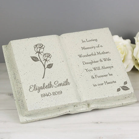 Personalised Rose Memorial Book - Memorials at Gift Moments