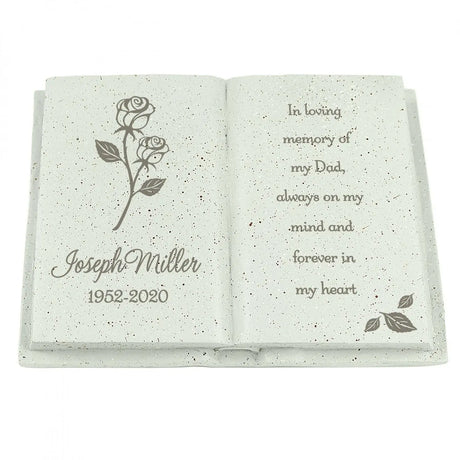 Personalised Rose Memorial Book - Memorials at Gift Moments