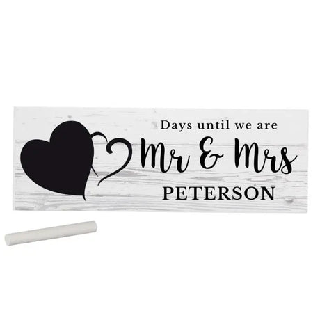 Personalised Rustic Countdown Block Sign - Signs & Plaques at Gift Moments