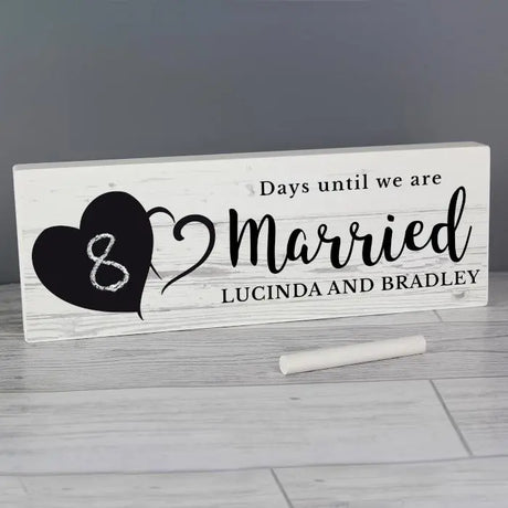 Personalised Rustic Countdown Block Sign - Signs & Plaques at Gift Moments