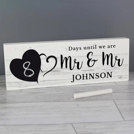 Personalised Rustic Countdown Block Sign - Signs & Plaques at Gift Moments