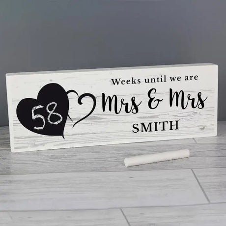 Personalised Rustic Countdown Block Sign - Signs & Plaques at Gift Moments