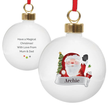 Personalised Santa Claus Bauble - Christmas Baubles at Gift Moments