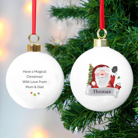 Personalised Santa Claus Bauble - Christmas Baubles at Gift Moments