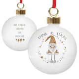 Personalised Scandinavian Christmas Gnome Bauble - Gift Moments