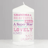 Personalised She Is... Pillar Candle - Candles at Gift Moments