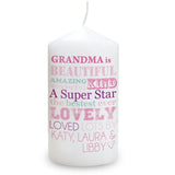 Personalised She Is... Pillar Candle - Candles at Gift Moments