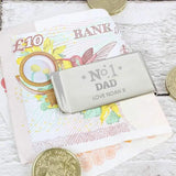 Personalised Silver No.1 Money Clip - Gift Moments