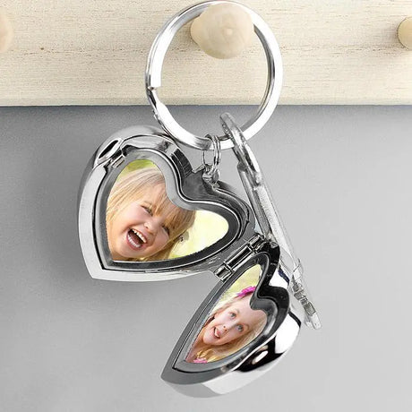 Personalised Heart Photoframe Keyring - Keyrings at Gift Moments