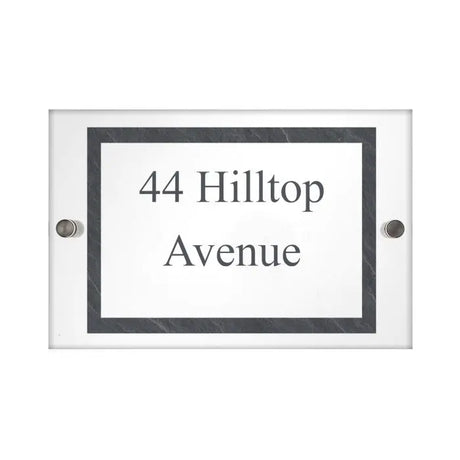 Personalised Slate Effect Acrylic House Sign - House Signs at Gift Moments