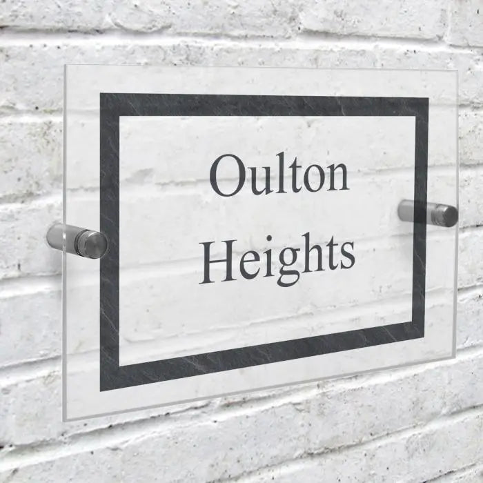 Personalised Slate Effect Acrylic House Sign - House Signs at Gift Moments