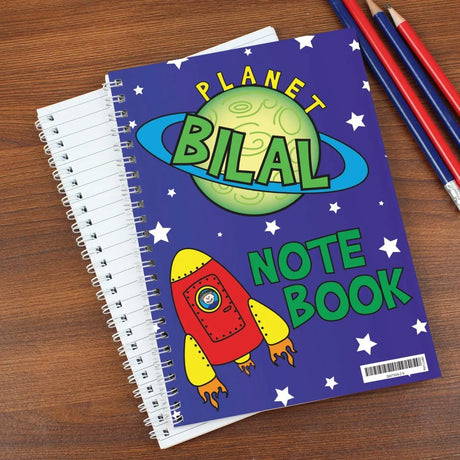 Personalised Space A5 Notebook - Notebooks at Gift Moments