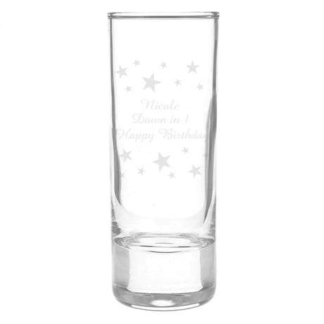 Personalised Star Pattern Party Shot Glass - Gift Moments