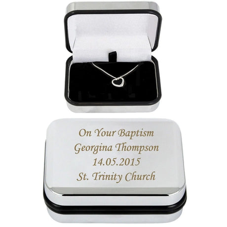 Personalised Box With Heart Necklace - Necklaces at Gift Moments