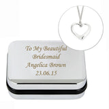 Personalised Box With Heart Necklace - Necklaces at Gift Moments