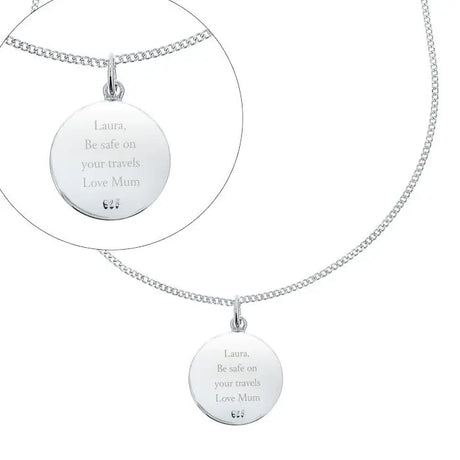 Personalised Sterling Silver & 9ct Gold St. Christopher Necklace - Gift Moments