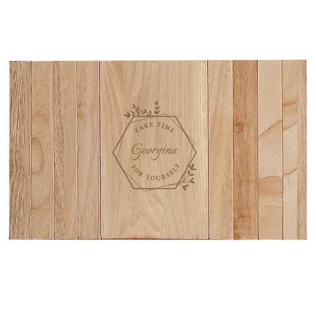 Personalised Take Time For Yourself Wooden Sofa Tray - Coasters at Gift Moments