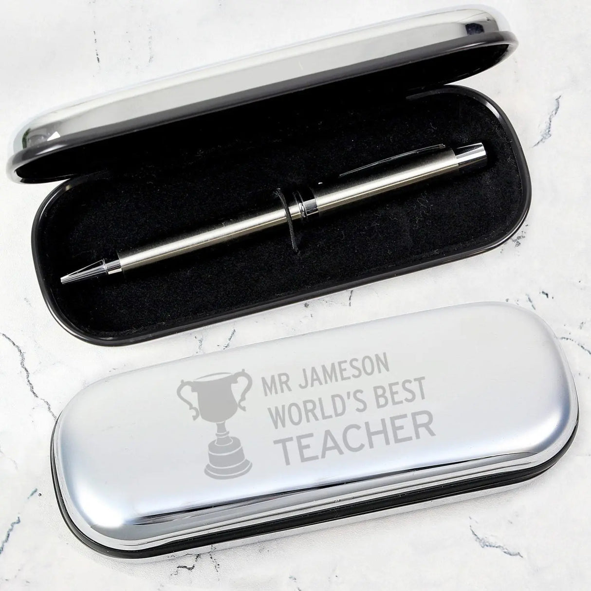 Personalised Teacher Trophy Pen and Box Set - Pens & Pencils at Gift Moments