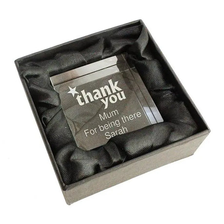 Personalised Thank You Crystal Token - Crystal Tokens at Gift Moments