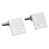 Personalised The Moon & Back Silver Cufflinks - Gift Moments