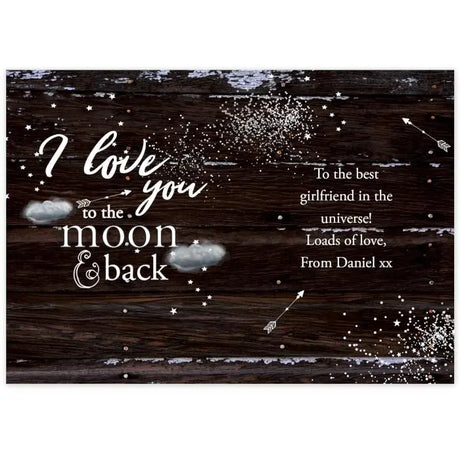 Personalised To the Moon & Infinity Card - Greeting Cards at Gift Moments