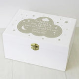 Personalised Twinkle Twinkle White Wooden Keepsake Box - Keepsake Boxes at Gift Moments