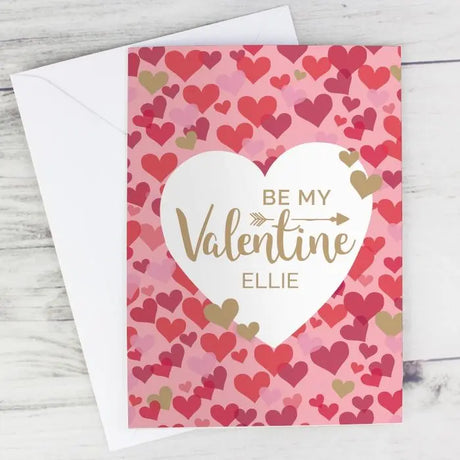 Personalised Valentine's Day Confetti Hearts Card - Greeting Cards at Gift Moments