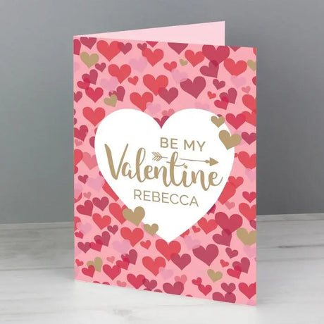 Personalised Valentine's Day Confetti Hearts Card - Greeting Cards at Gift Moments