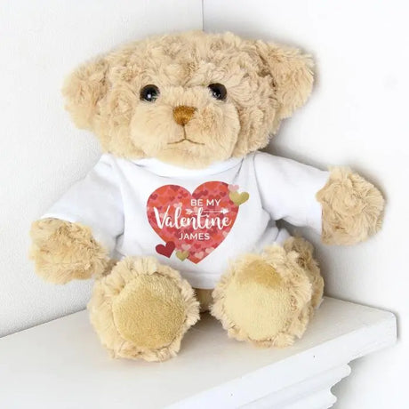 Personalised Valentine's Day Confetti Hearts Teddy Bear - Teddy Bears & Soft Toys at Gift Moments