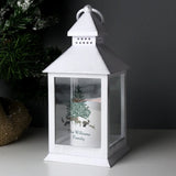 Personalised A Winter's Night White Lantern - LED Lighting at Gift Moments