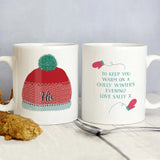 Personalised Woolly Hats Christmas Mug Set - Gift Moments