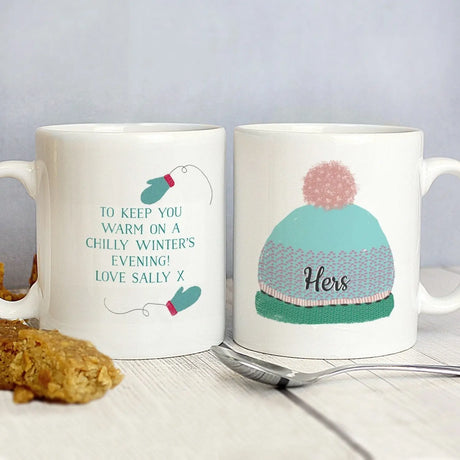 Personalised Woolly Hats Mug Set - Mugs at Gift Moments