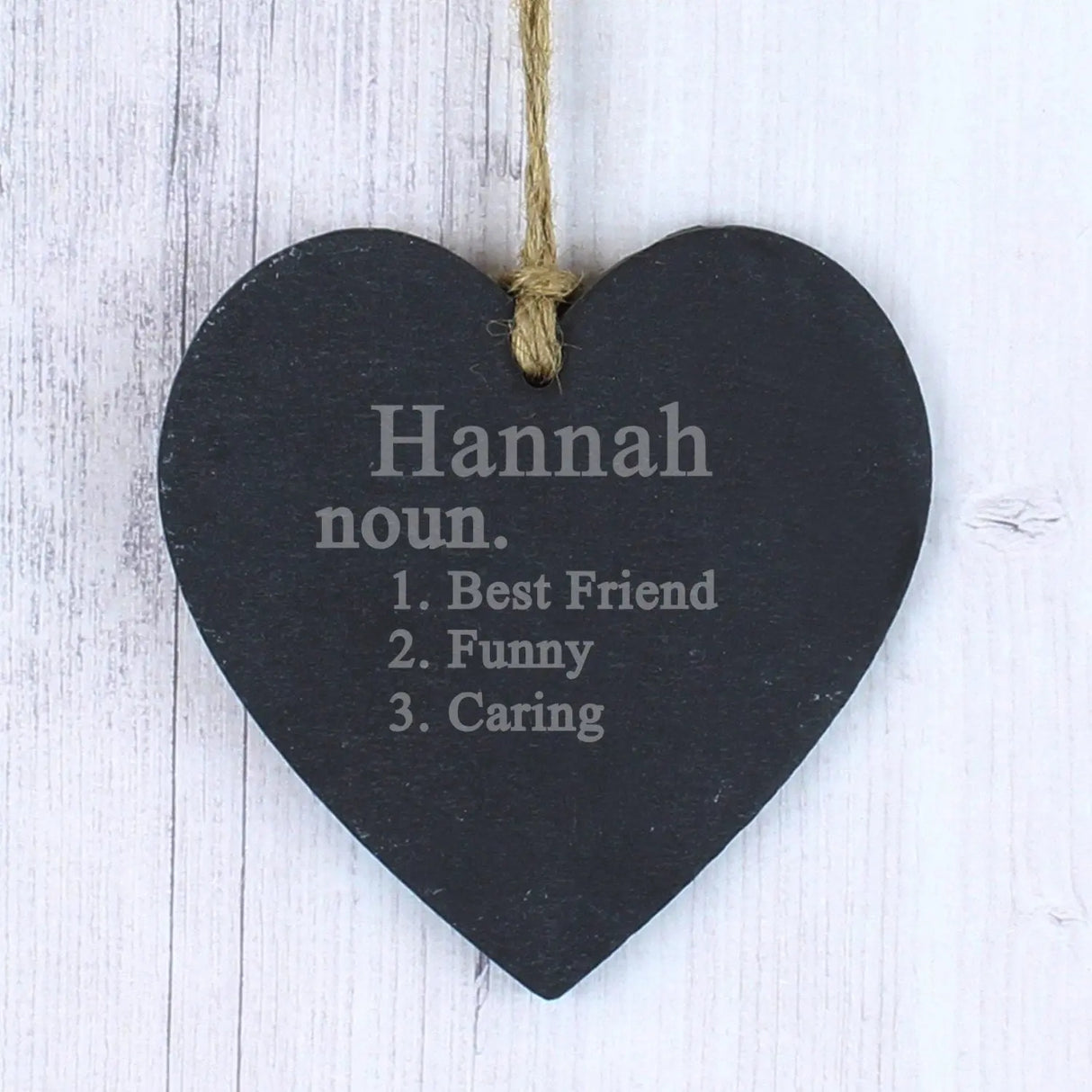 Personalised Word Definition Slate Heart Decoration - Decorations at Gift Moments