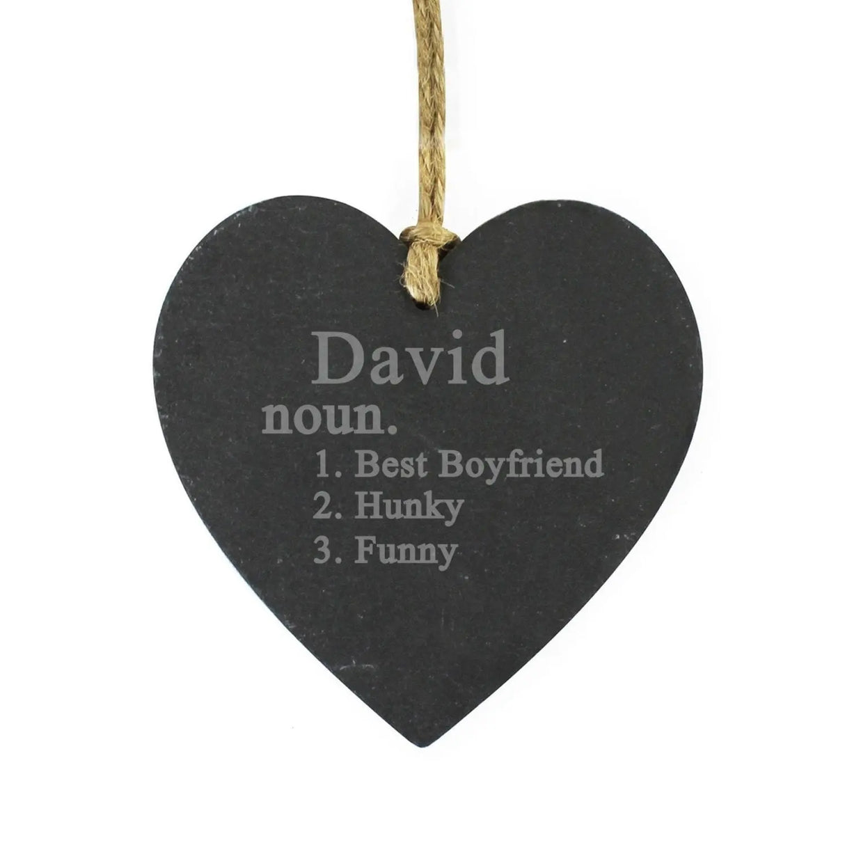 Personalised Word Definition Slate Heart Decoration - Decorations at Gift Moments