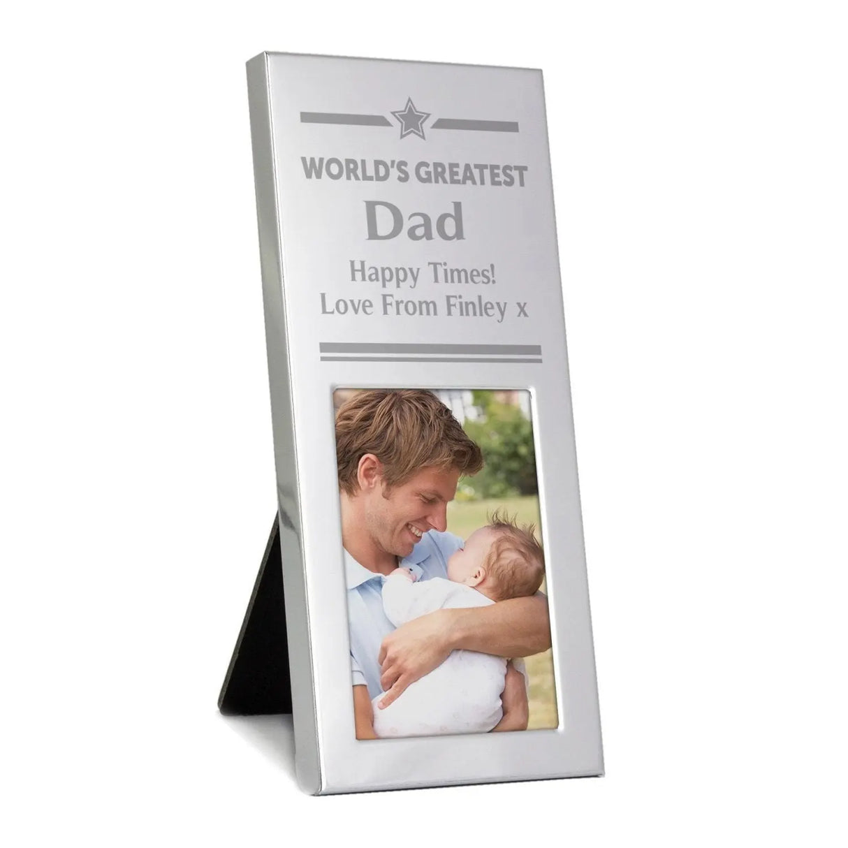 Personalised Gold Award Small Silver 2x3 Photo Frame - Photo Frames at Gift Moments