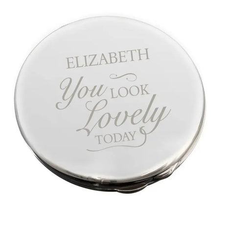 Personalised You Look Lovely Compact Mirror - Compact Mirrors at Gift Moments