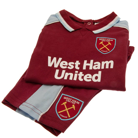 West Ham United FC Shirt & Short Set 6-9 Mths CS - Baby Clothing at Gift Moments