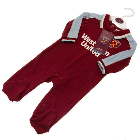 West Ham United FC Sleepsuit 12-18 Mths CS - Baby Clothing at Gift Moments