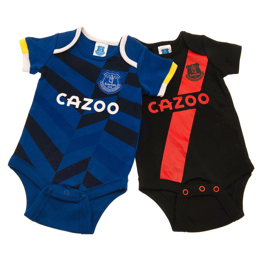 Everton FC 2 Pack Bodysuit 9-12 Mths - Baby Clothing at Gift Moments