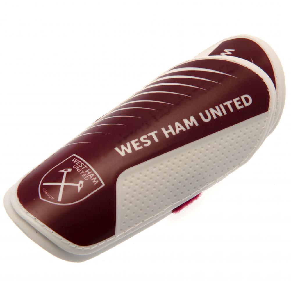 West Ham United FC Youth Shin Pads - Claret Spike Design - Shin Pads at Gift Moments