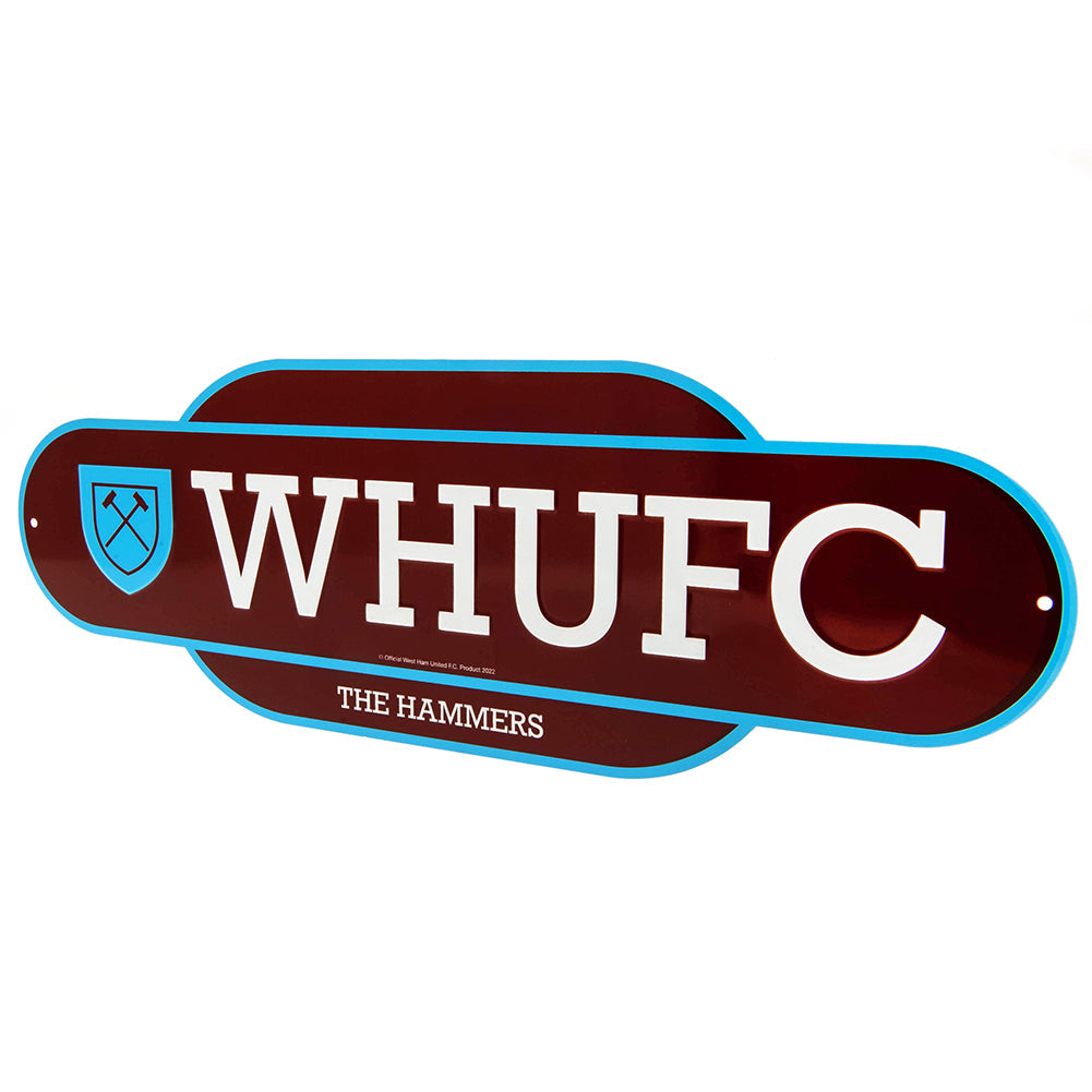 West Ham United FC Colour Retro Sign - Signs & Plaques at Gift Moments