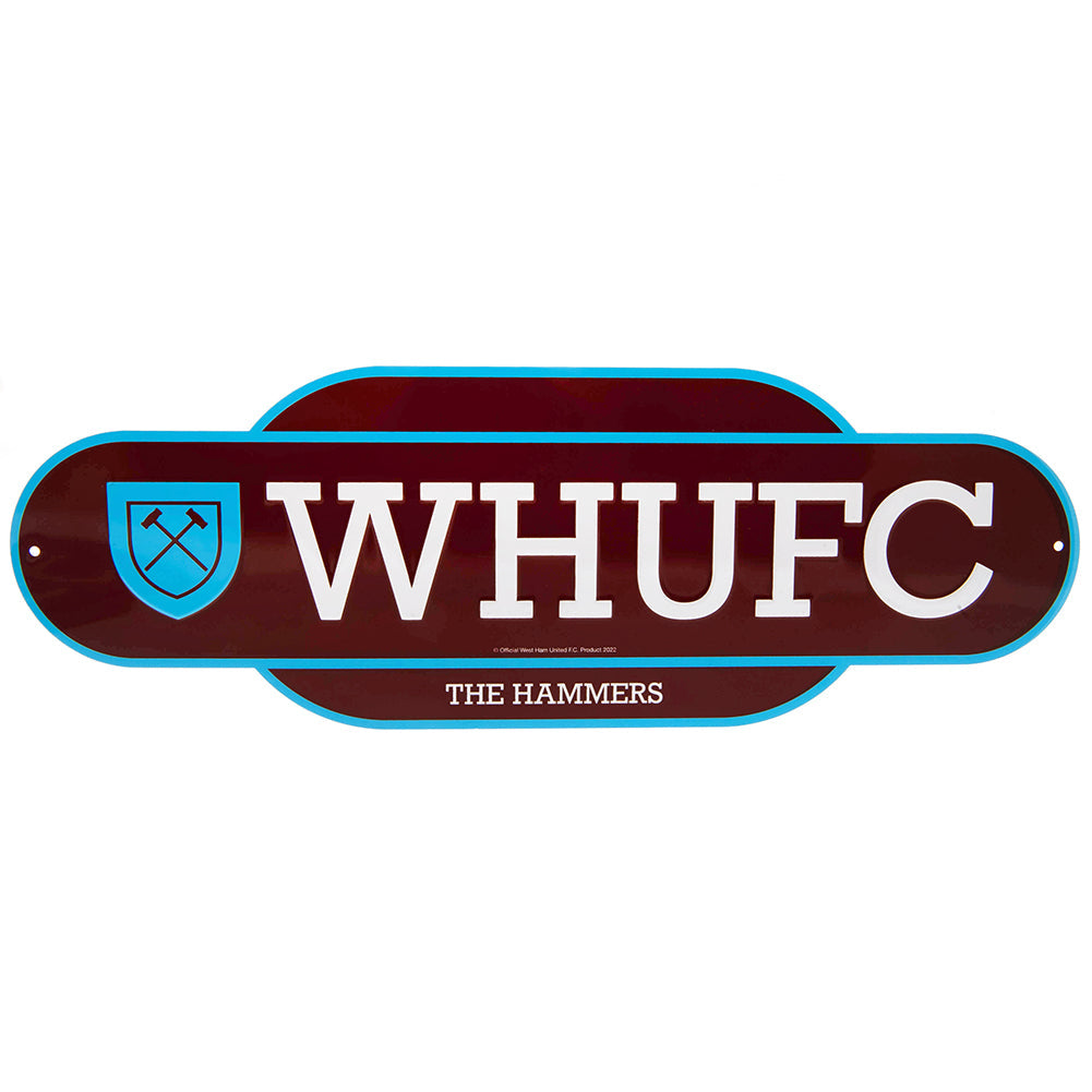 West Ham United FC Colour Retro Sign - Signs & Plaques at Gift Moments