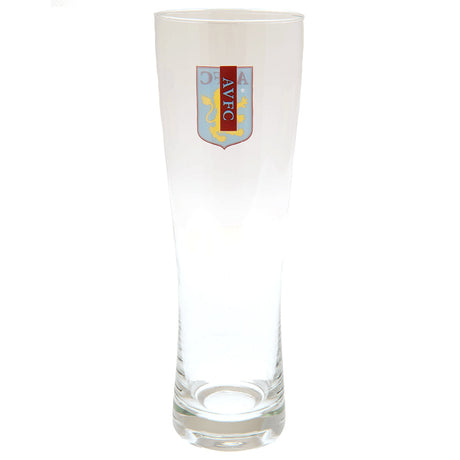 Aston Villa FC Tall Beer Glass - Pilsner Style Pint Glass - Glassware at Gift Moments