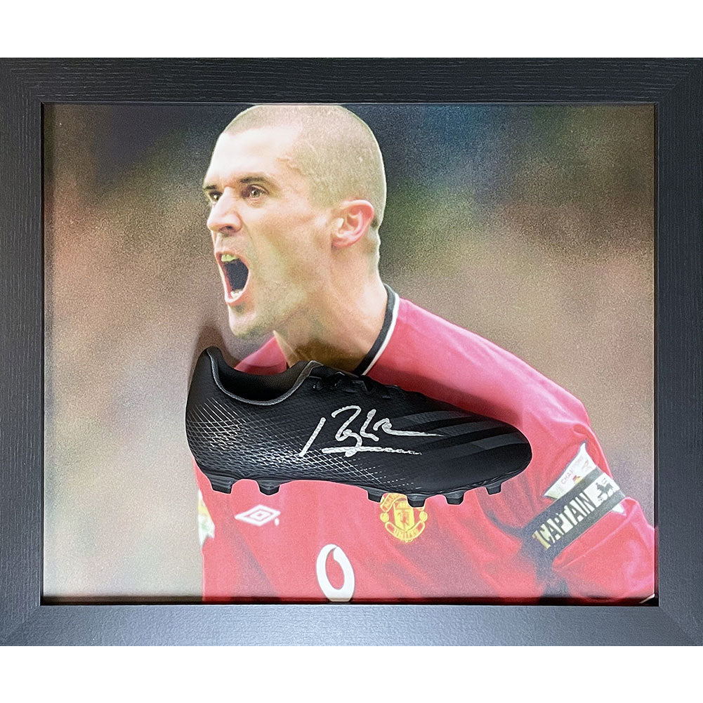 Manchester United FC Keane Signed Boot (Framed) - Signed Memorabilia at Gift Moments