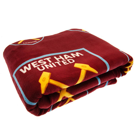 West Ham United FC Sherpa Fleece Blanket - Blankets at Gift Moments