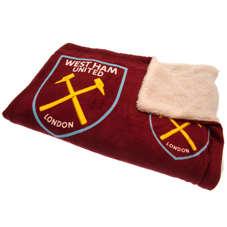 West Ham United FC Sherpa Fleece Blanket - Blankets at Gift Moments